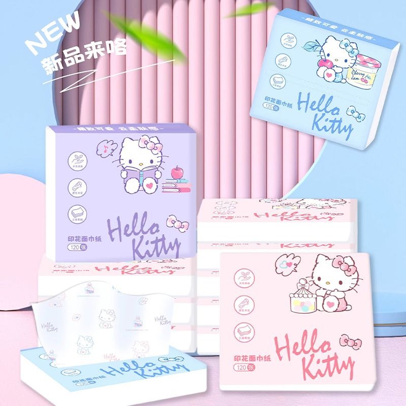 Travel Accessories Gift Set - 새로운 헬로키티 가방 티슈 6팩 휴대용
