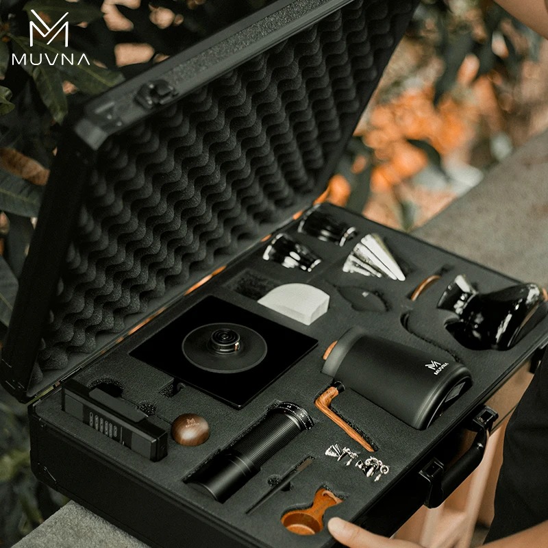 Travel Accessories Gift Set - MUVNA 13종 휴대용 커피 메이커, 푸어