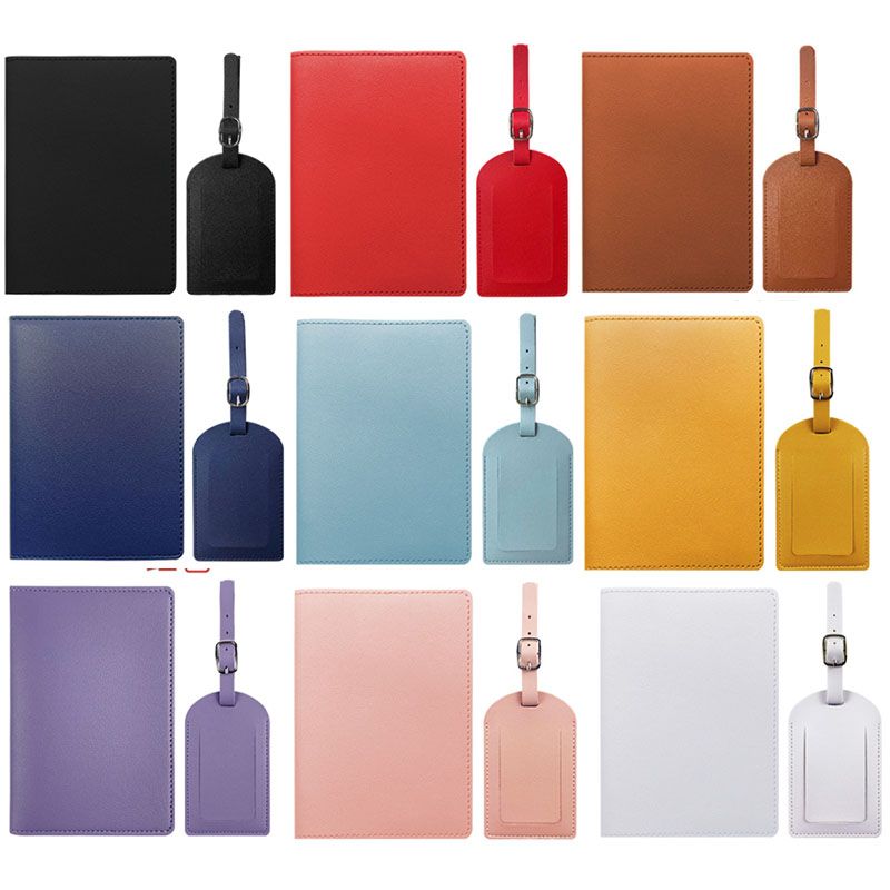 Travel Accessories Gift Set - 여행 PU 여권 커버 수하물 태그