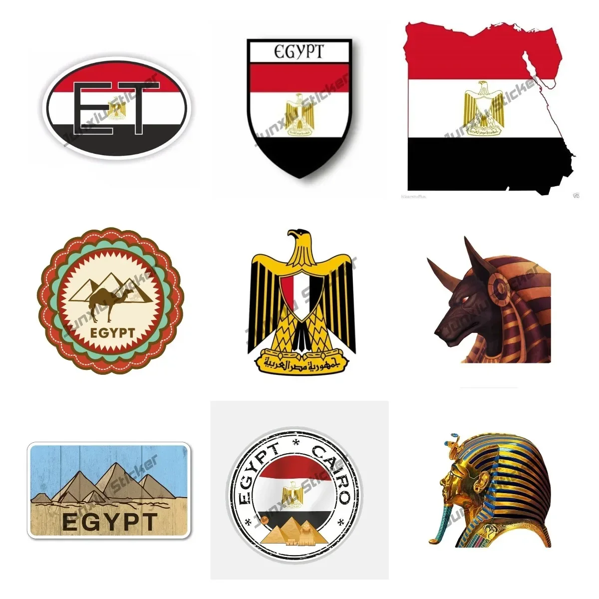 Travel Accessories Egypt - 이집트 국기 데칼 스티커, 이집트 여행