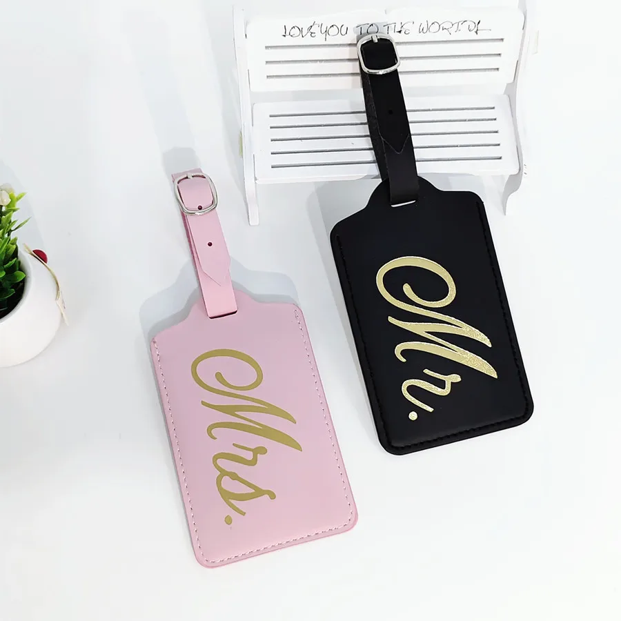 Travel Accessories Name - Mr Mrs 커플용 수하물 걸이 태그,