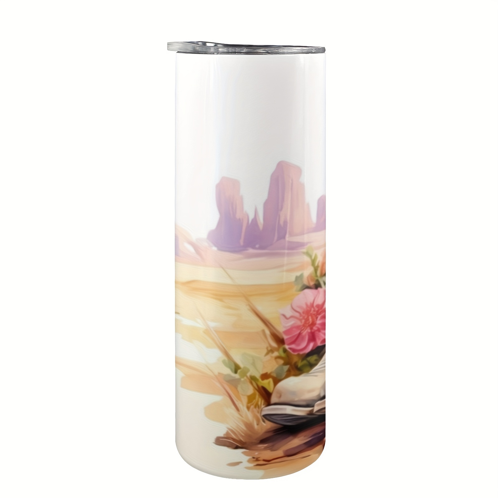 Travel Accessories Bottles - 1개, 뚜껑과 빨대가 있는 텀블러, 20온스