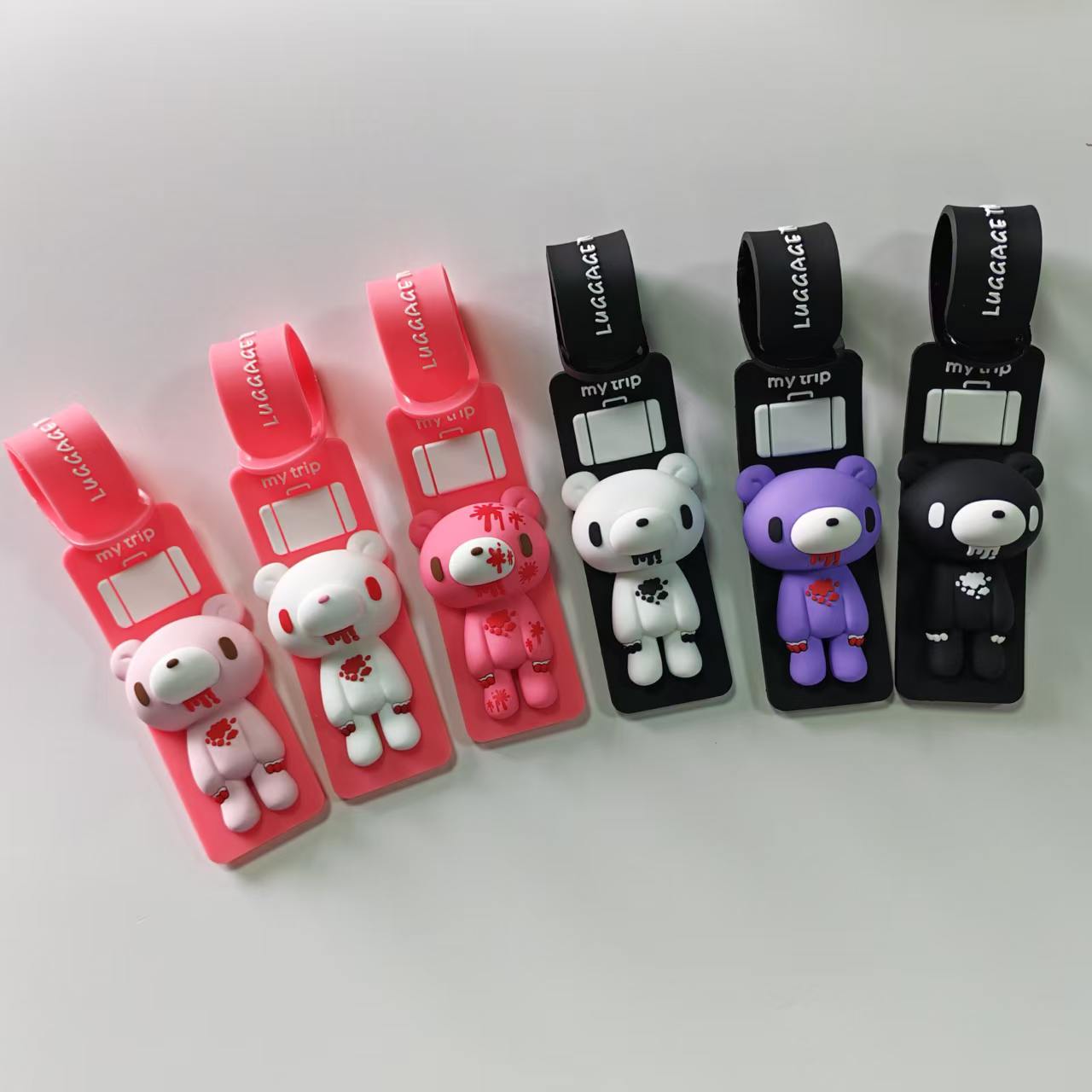 Travel Accessories Name - 귀여운 만화 곰 실리콘 러기지 태그,
