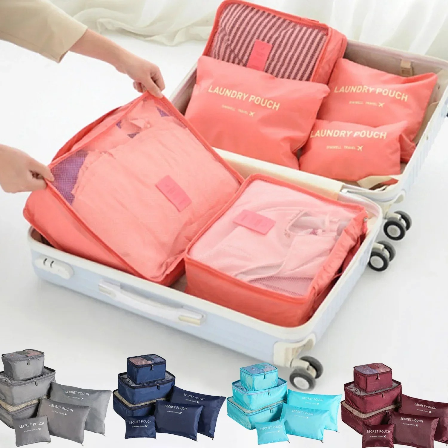 Travel Accessories Gift Set - 6종 세트 여행용 수납 가방, 여행