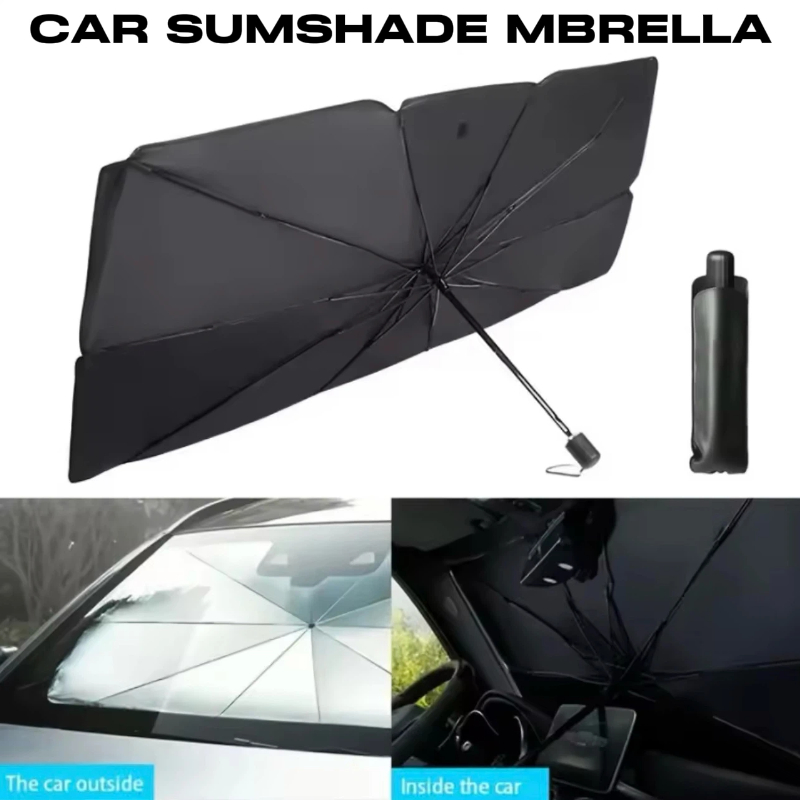 Travel Accessories Car - 접이식 자동차 앞유리 차양 우산, 실버
