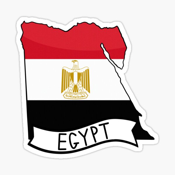 Travel Accessories Egypt - 플래그 비닐 스티커 포함 이집트 지도,