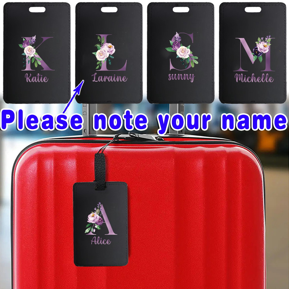 Travel Accessories Name - 맞춤형 이름 표시 수하물 태그 PU