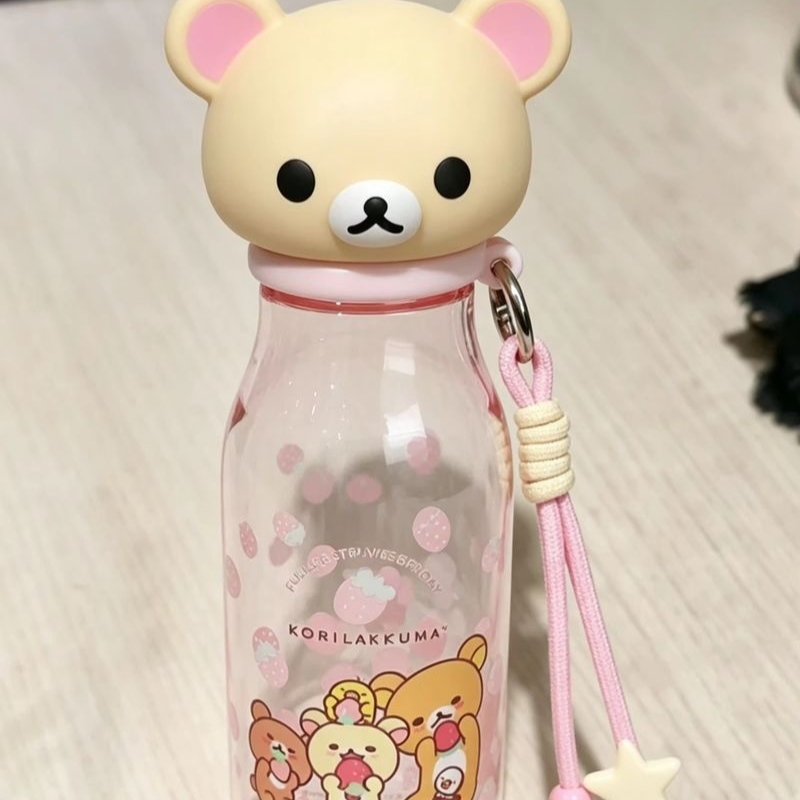 리라쿠마 물병 560ml 트라이탄 휴대용 직수형 귀여운 - Travel Accessories Bottles 리뷰 및 가격