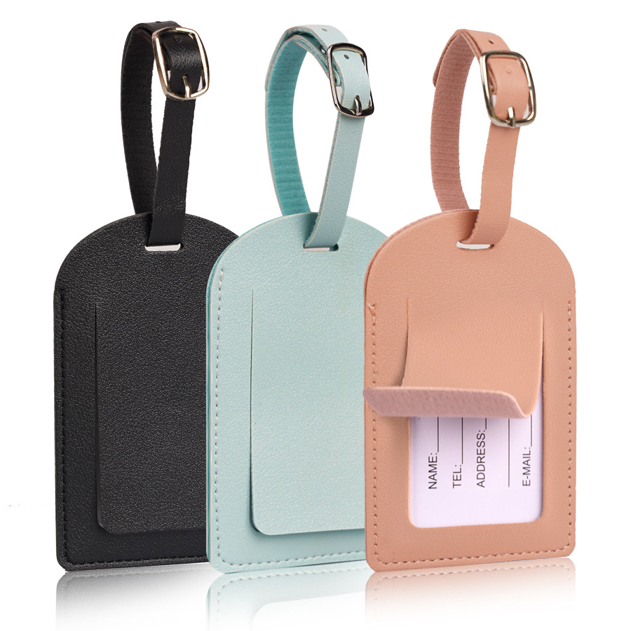 여성 남성 수하물 태그 PU 가죽 여행용품 여행 가방  - Travel Accessories Name 리뷰 및 가격
