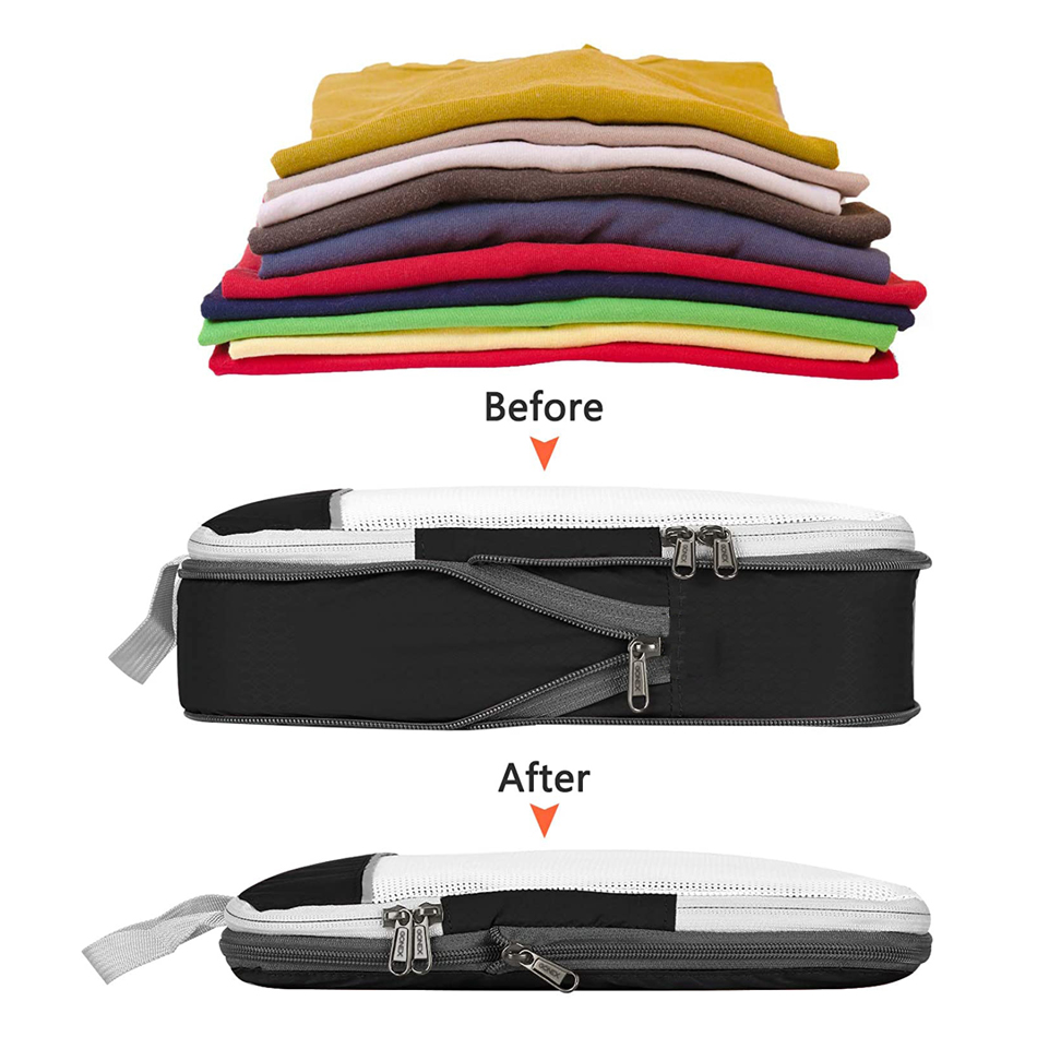 여행용 수납 가방 압축 가능한 포장 큐브 접이식 방수  - Travel Accessories Organiser 리뷰 및 가격