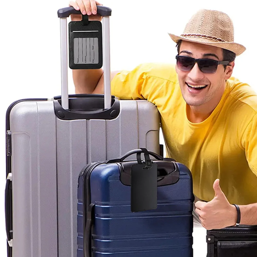 사용자 정의 이름 가죽 수하물 수하물 태그 비행기 패스 - Travel Accessories Name 리뷰 및 가격