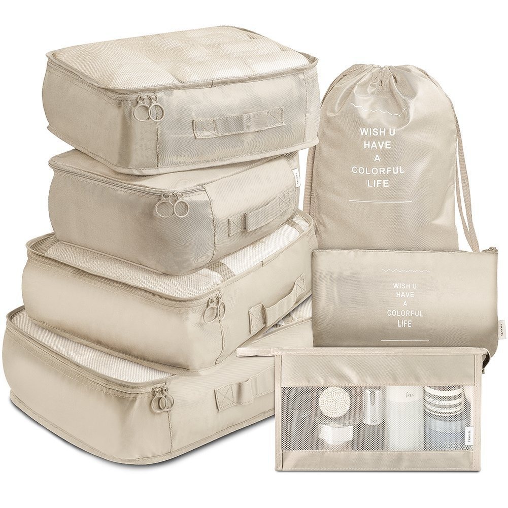 7개 접이식 여행용 정리 수납 가방 세트, 옷장 큐브, - Travel Accessories Organiser 리뷰 및 가격