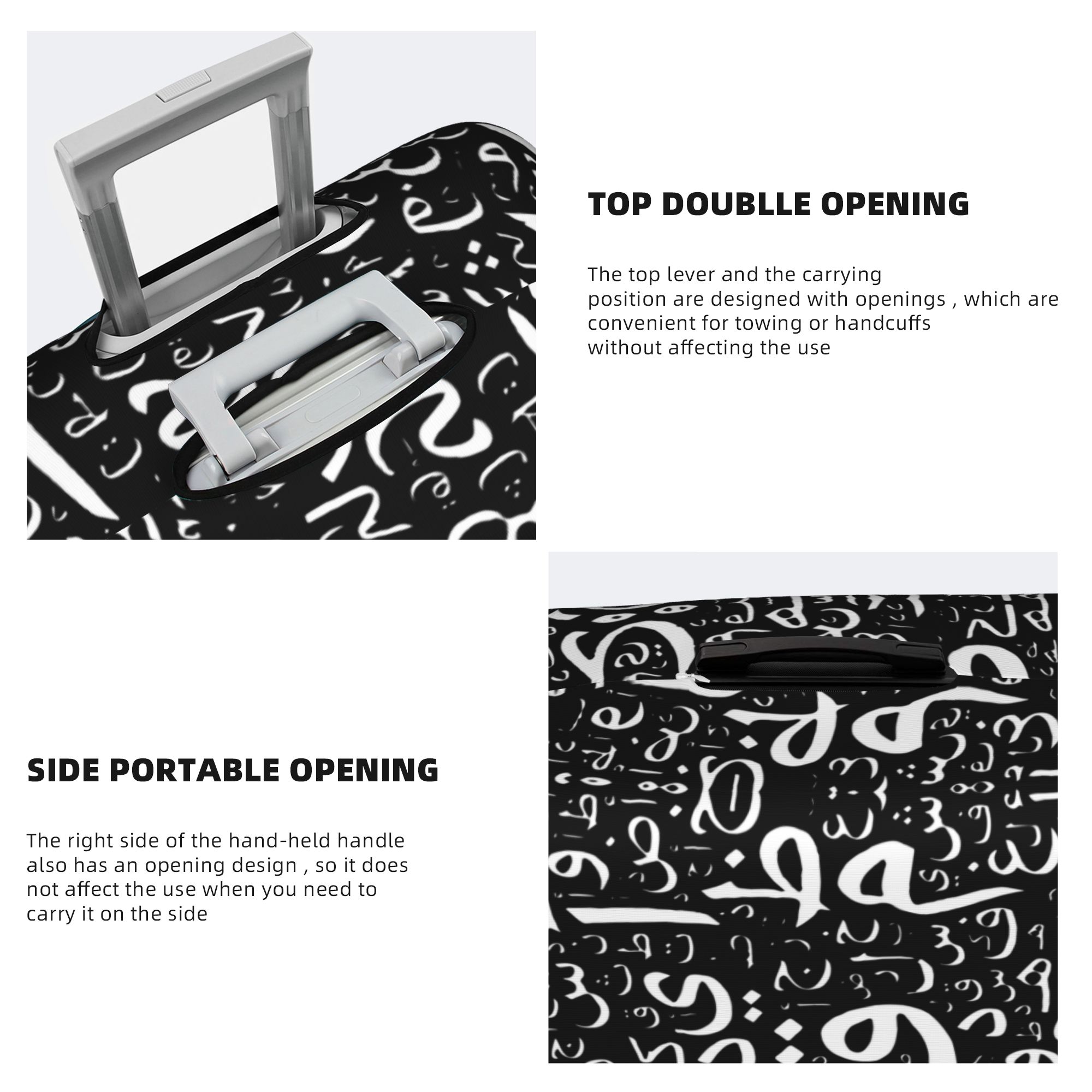 아랍어 문자 서예 이름 수하물 커버 탄성 중동 팔레스타 - Travel Accessories Egypt 리뷰 및 가격