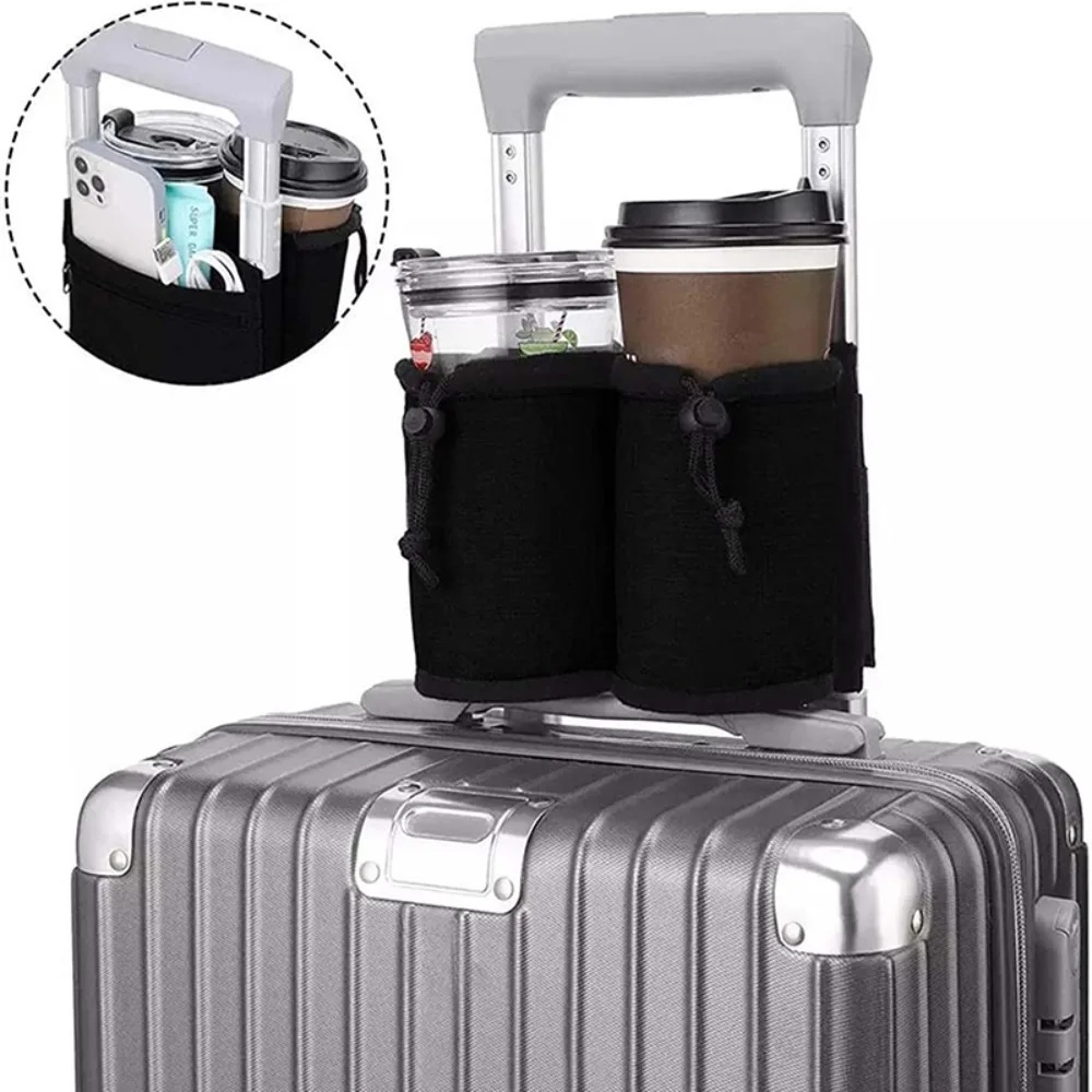 새로운 러기지 핸들 물병 홀더 가방, 듀얼 컵 보관 파 - Travel Accessories Bottles 리뷰 및 가격