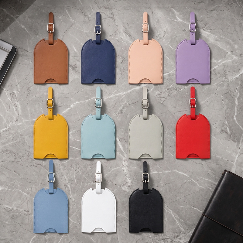 남성 여성 PU 가죽 귀여운 수하물 태그 여행 가방 주 - Travel Accessories Name 리뷰 및 가격