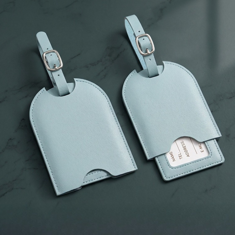 남성 여성 PU 가죽 귀여운 수하물 태그 여행 가방 주 - Travel Accessories Name 리뷰 및 가격