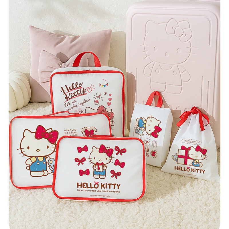 헬로 키티 보관 가방 귀여운 만화 여행 가방 포장 가방 - Travel Accessories Gift Set 리뷰 및 가격
