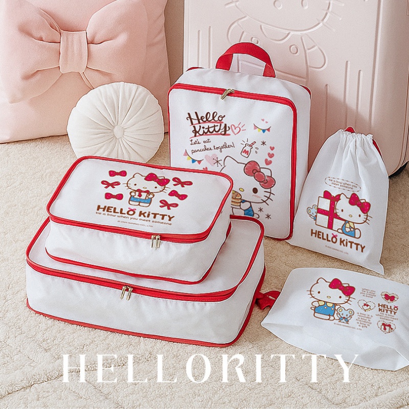 헬로 키티 보관 가방 귀여운 만화 여행 가방 포장 가방 - Travel Accessories Gift Set 리뷰 및 가격