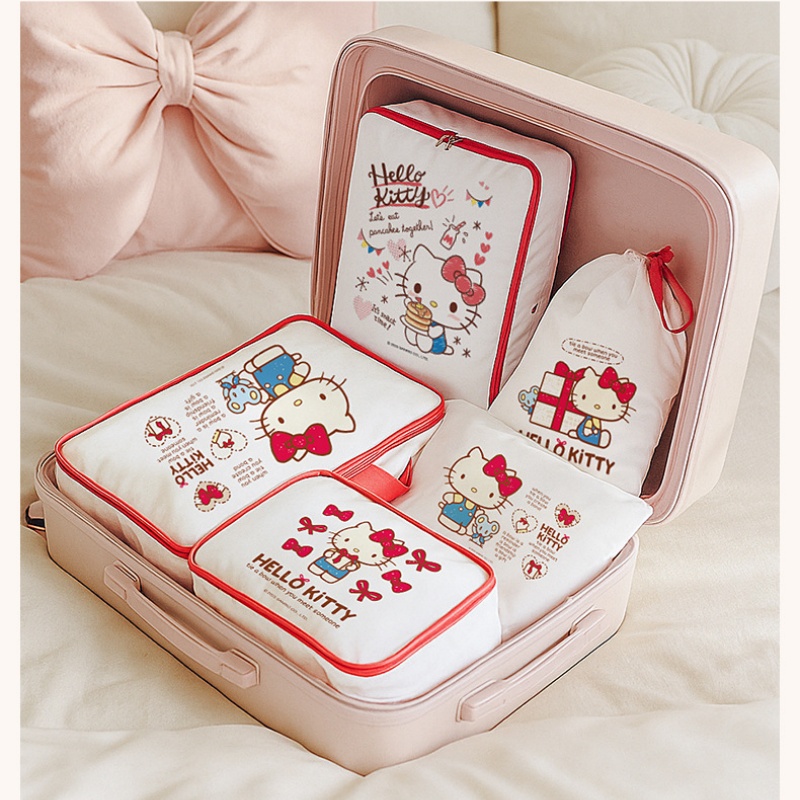 헬로 키티 보관 가방 귀여운 만화 여행 가방 포장 가방 - Travel Accessories Gift Set 리뷰 및 가격