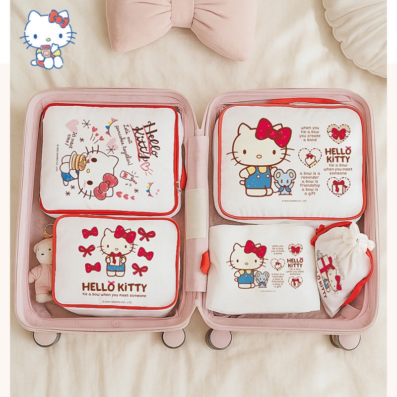 헬로 키티 보관 가방 귀여운 만화 여행 가방 포장 가방 - Travel Accessories Gift Set 리뷰 및 가격
