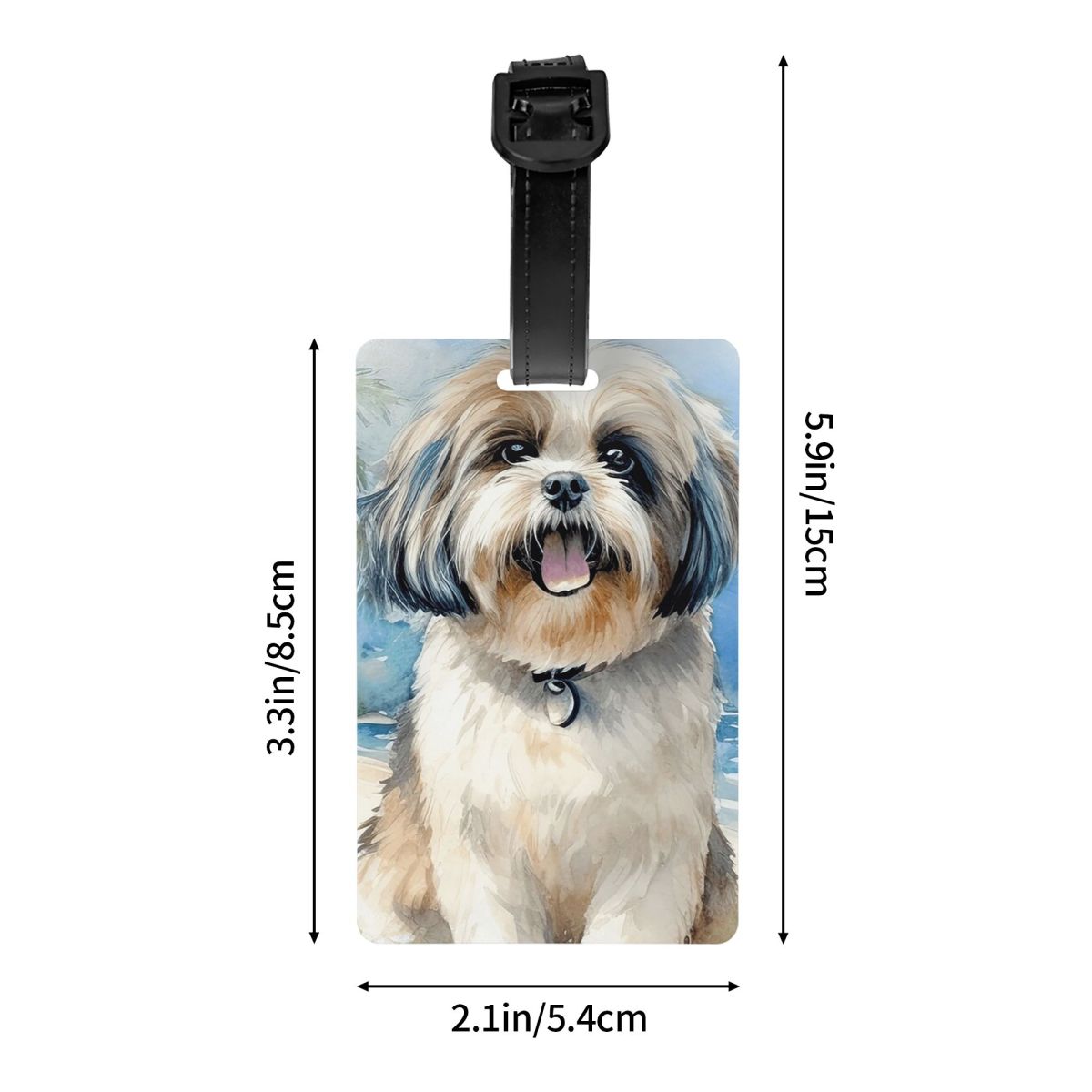 Shih Tzu On The Beach 수하물 태그 여 - Travel Accessories Name 리뷰 및 가격