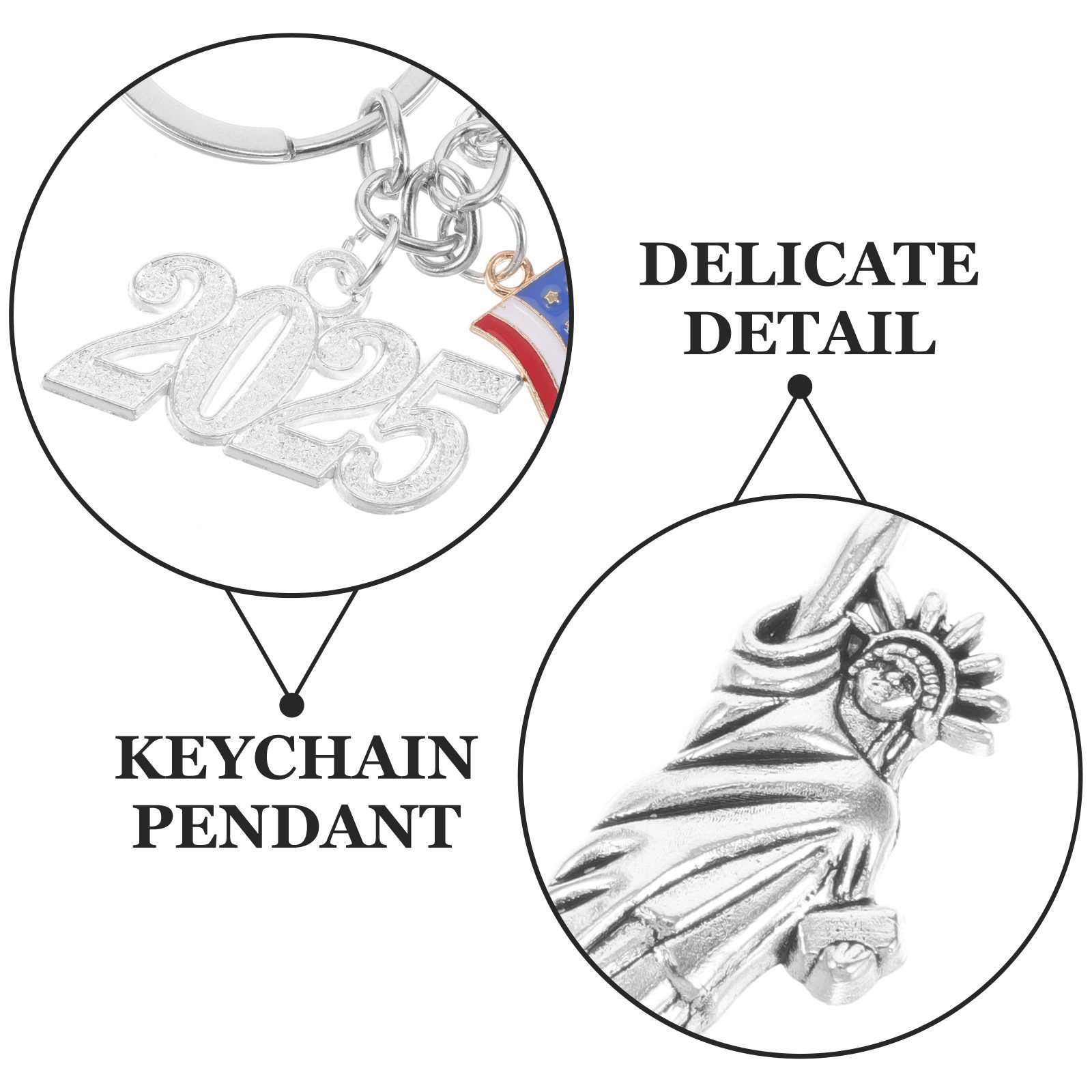 자유의 여신상 키링, 금속 펜던트, 미국 국기 키링,  - Travel Accessories New York 리뷰 및 가격