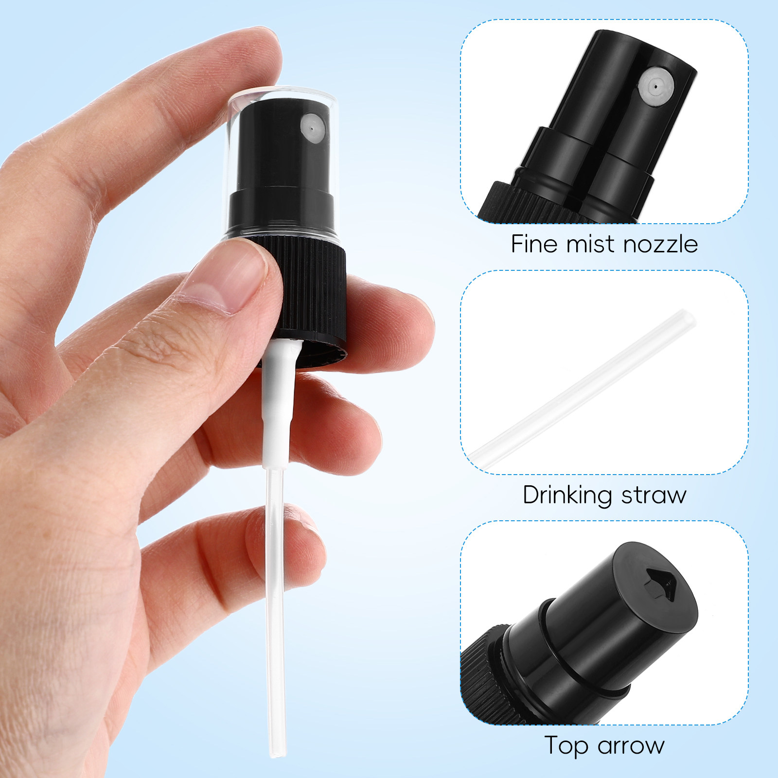 20Pcs 향수 스프레이 노즐 액세서리 블랙 교체 플라 - Travel Accessories Bottles 리뷰 및 가격