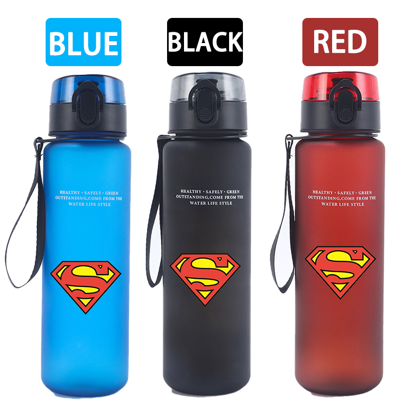 650ml 슈퍼맨 스포츠 물병 여성 남성 동기 부여 물 - Travel Accessories Bottles 리뷰 및 가격