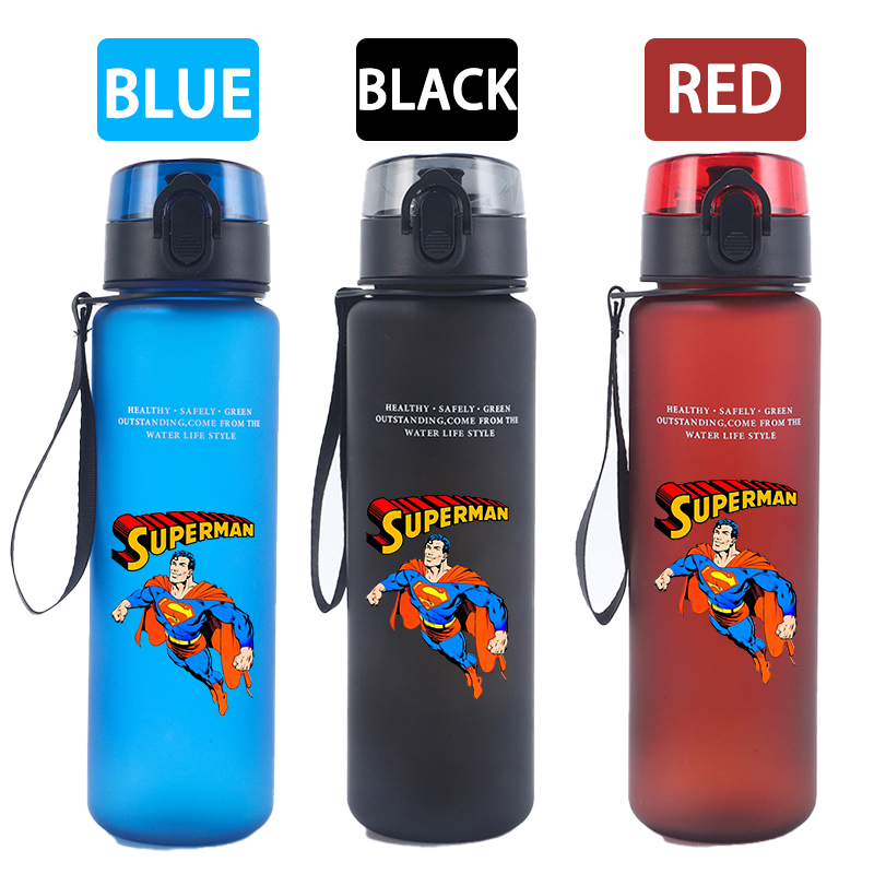 650ml 슈퍼맨 스포츠 물병 여성 남성 동기 부여 물 - Travel Accessories Bottles 리뷰 및 가격