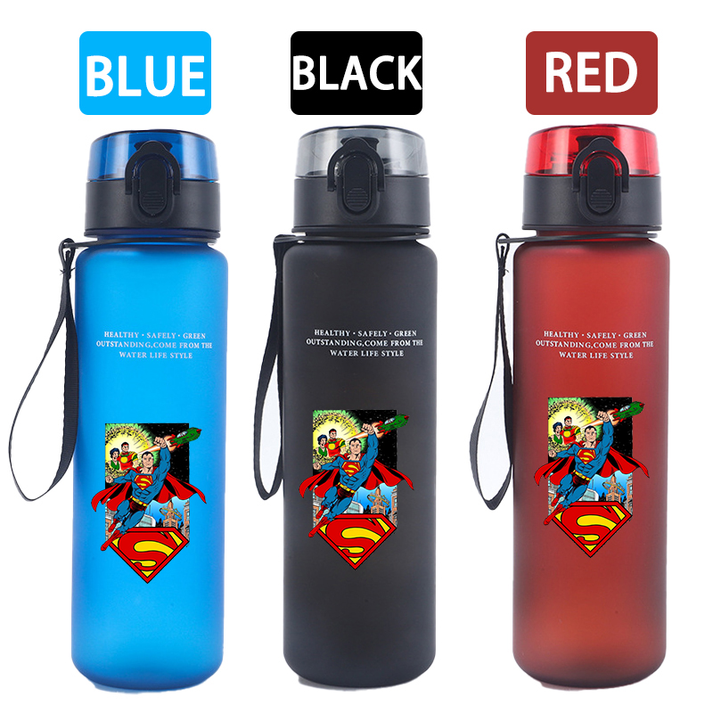 650ml 슈퍼맨 스포츠 물병 여성 남성 동기 부여 물 - Travel Accessories Bottles 리뷰 및 가격