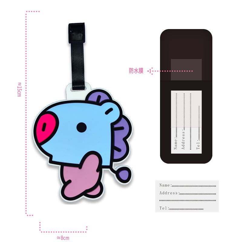 BT21 만화 귀여운 키체인 카와이 유니섹스 수하물 태 - Travel Accessories Gift Set 리뷰 및 가격