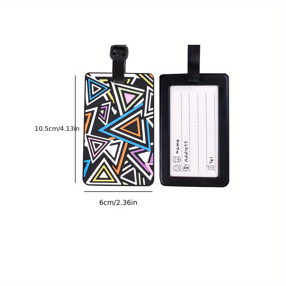 검은 배경에 화려한 삼각형 무늬가 있는 2피스 러기지  - Travel Accessories Gift Set 리뷰 및 가격