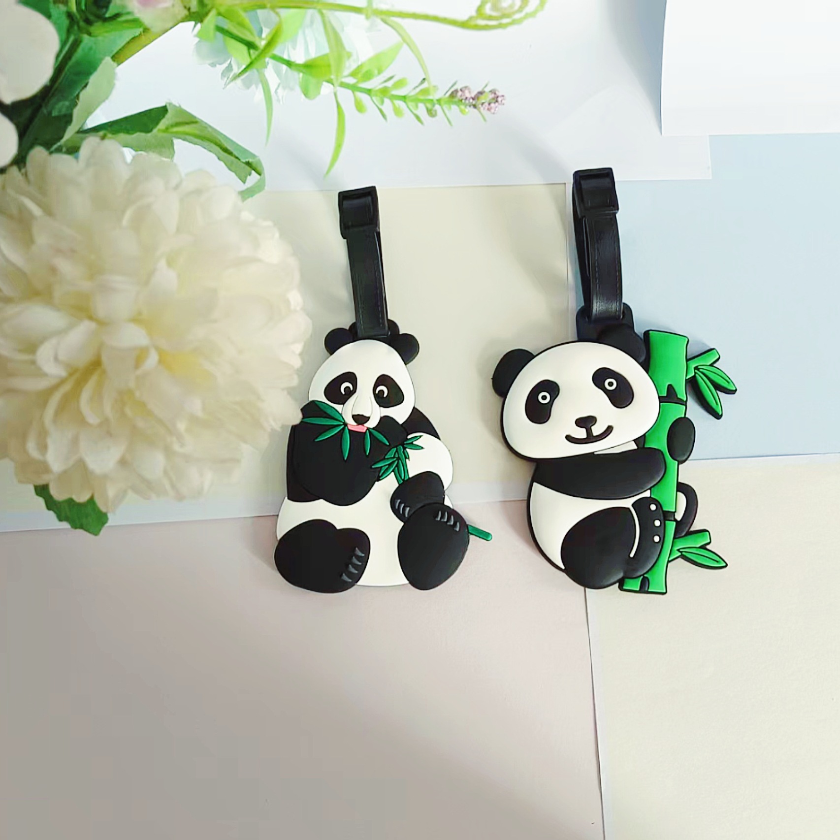 여행용품 만화 PVC 팬더 러기지 태그 여행 탑승권 수 - Travel Accessories Name 리뷰 및 가격
