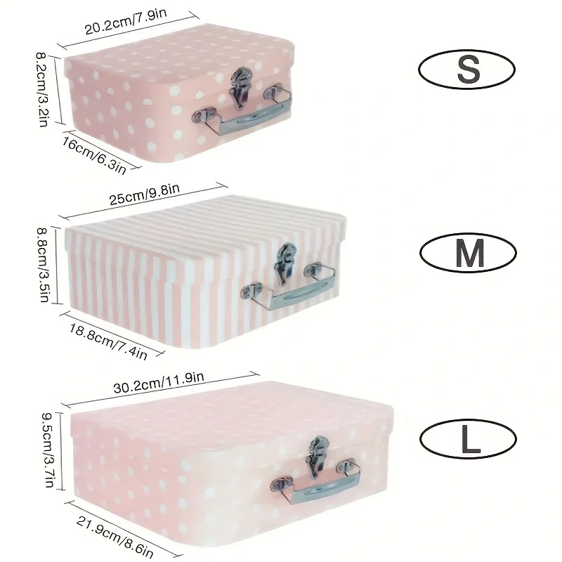빈티지 스타일 골판지 상자 선물 세트 3개 - 물방울  - Travel Accessories Gift Set 리뷰 및 가격