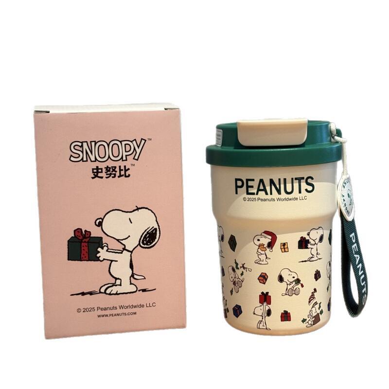 귀여운 만화 스누피 보온컵 휴대용 커피 머그 가벼운 방 - Travel Accessories Bottles 리뷰 및 가격