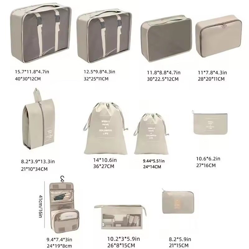 7/8/9/10개 세트 여행용 정리 가방 세트, 여행  - Travel Accessories Organiser 리뷰 및 가격