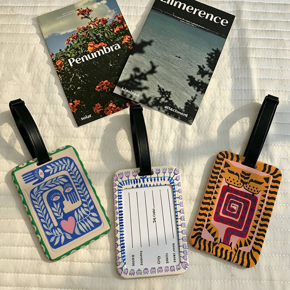 고대 이집트 호랑이 표범 PVC 러기지 태그 정보 카드 - Travel Accessories Egypt 리뷰 및 가격