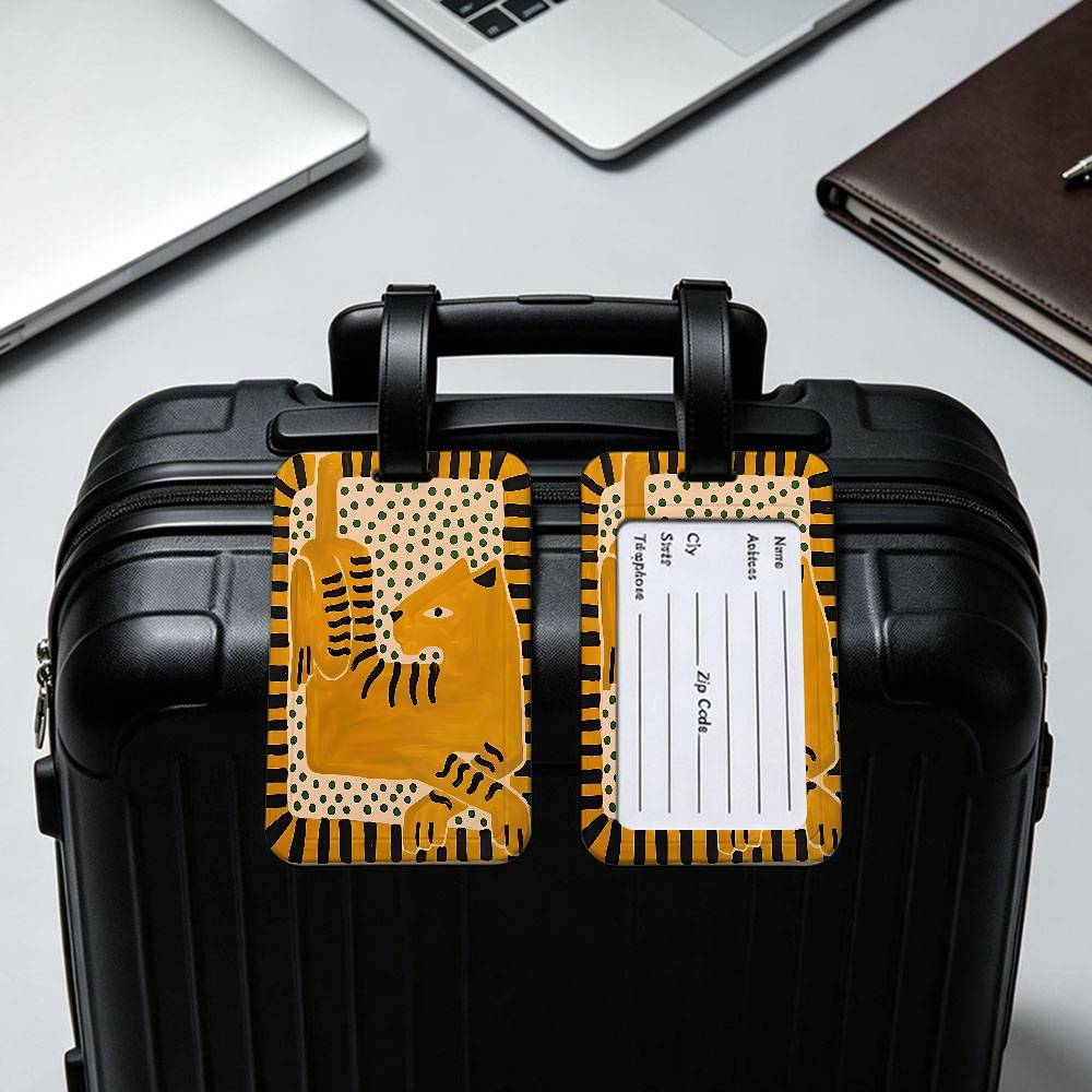 고대 이집트 호랑이 표범 PVC 러기지 태그 정보 카드 - Travel Accessories Egypt 리뷰 및 가격