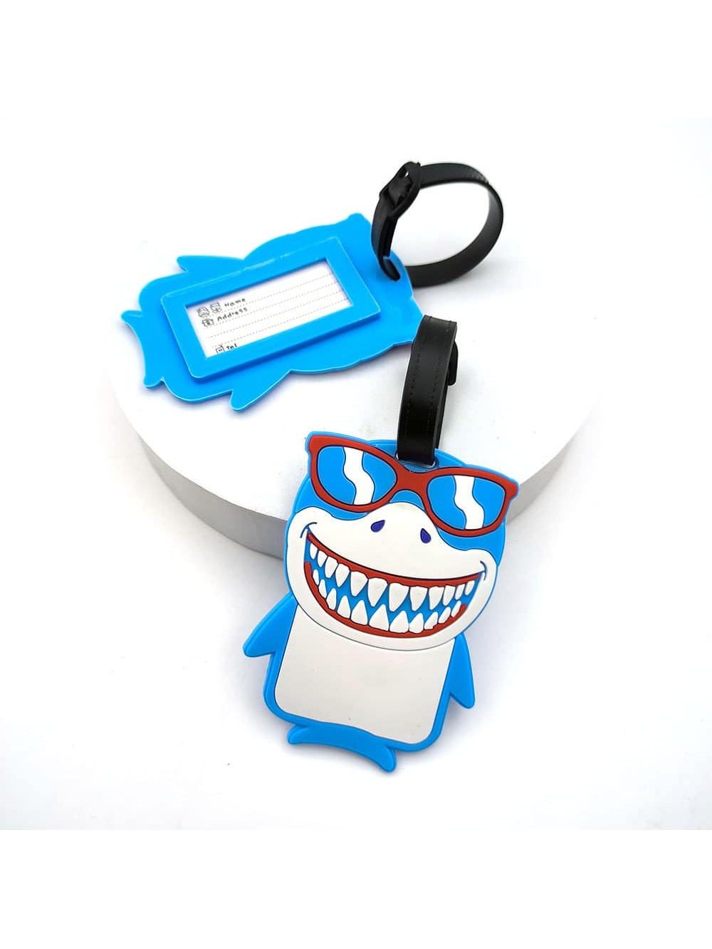 1PCS 기하학 부드러운 실리콘 수하물 태그 가방 ID - Travel Accessories Name 리뷰 및 가격