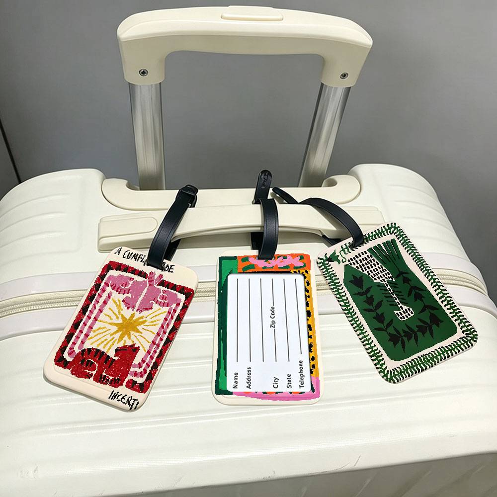 추상적인 고대 이집트 뱀 표범 PVC 러기지 태그(정보 - Travel Accessories Egypt 리뷰 및 가격