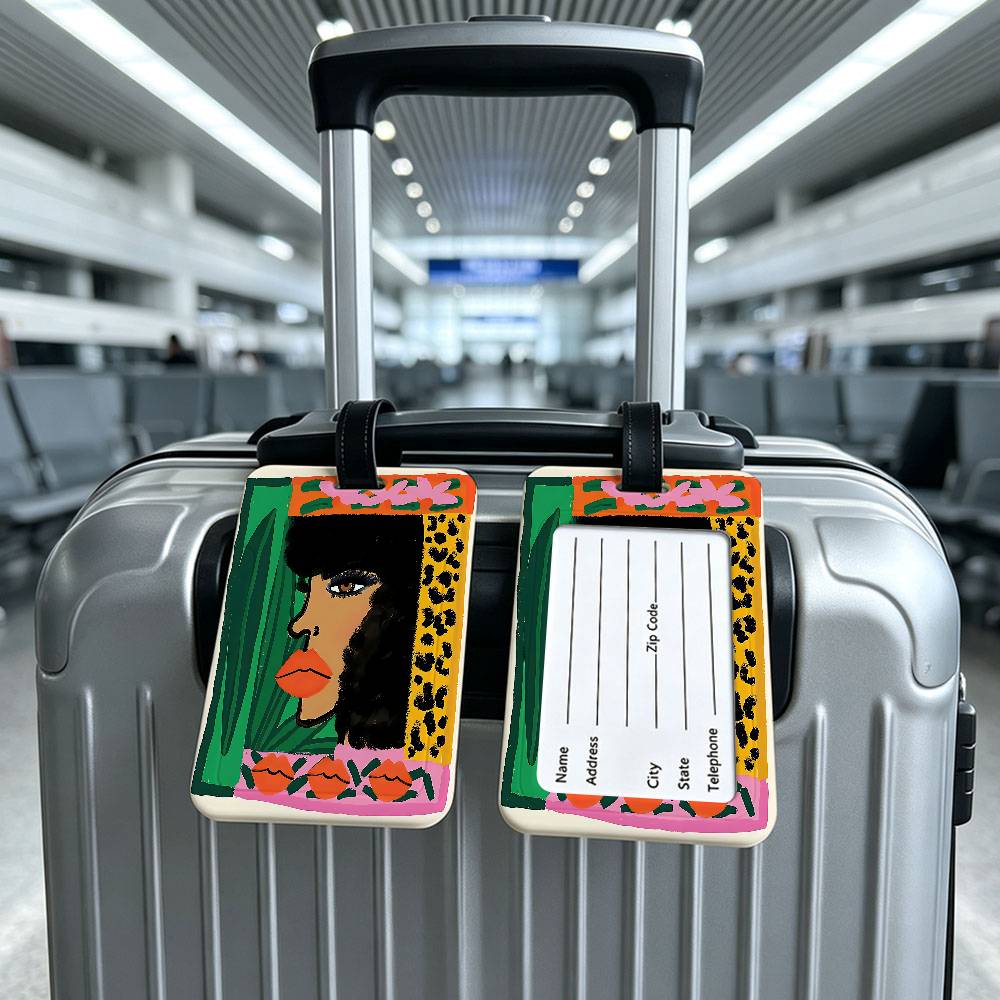 추상적인 고대 이집트 뱀 표범 PVC 러기지 태그(정보 - Travel Accessories Egypt 리뷰 및 가격