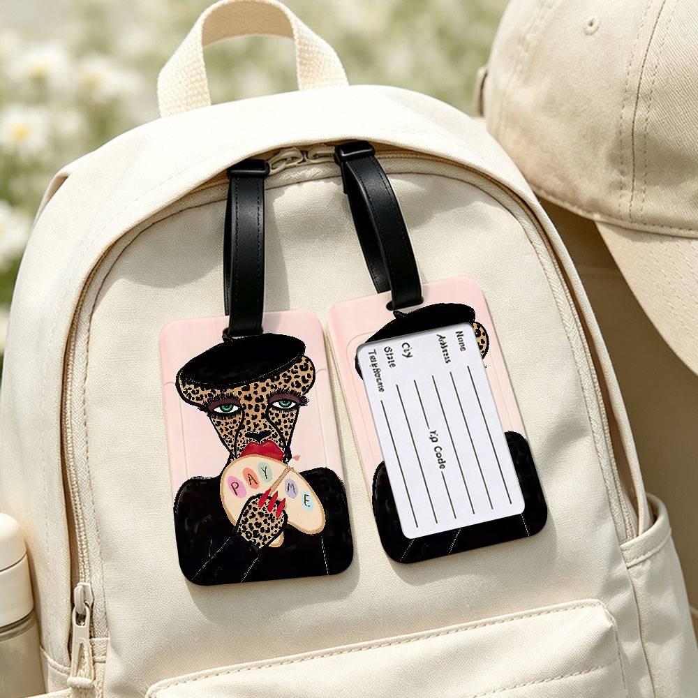 추상적인 고대 이집트 뱀 표범 PVC 러기지 태그(정보 - Travel Accessories Egypt 리뷰 및 가격
