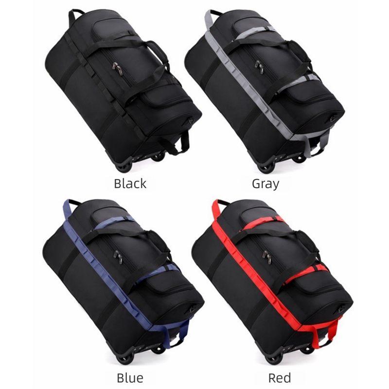견고한 바퀴 달린 더플 백 접이식 방수 롤링 수하물,  - Travel Accessories Bag For Men 리뷰 및 가격