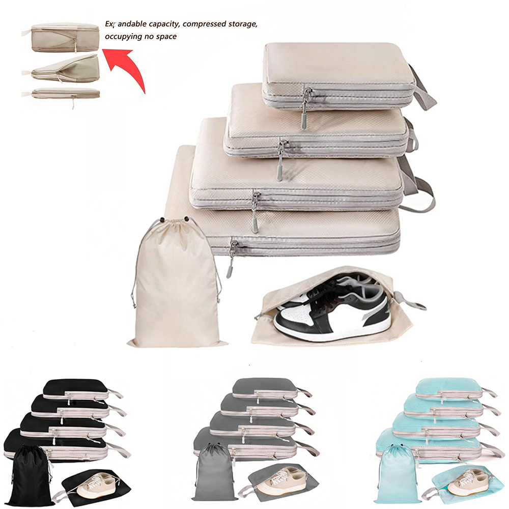 여행 가방용 압축 짐 정리 큐브 6종 세트 - 공간 절 - Travel Accessories Organiser 리뷰 및 가격