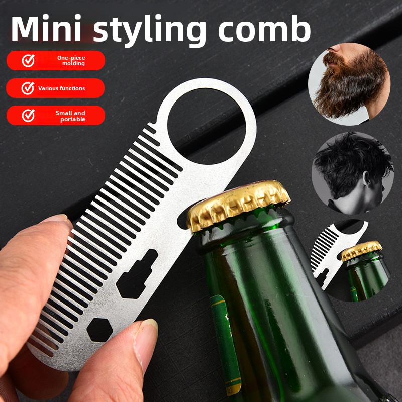 다기능 스테인레스 스틸 빗 수염 헤어 스타일링 휴대용  - Travel Accessories Bottles 리뷰 및 가격