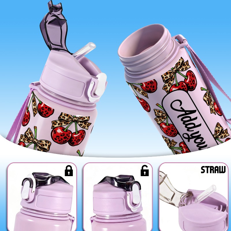개인 맞춤형 25온스 대용량 체리 디자인의 누수 방지  - Travel Accessories Bottles 리뷰 및 가격