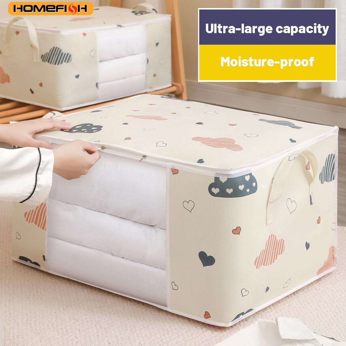 홈피쉬 퀼트 보관 가방 다기능 방진 방습 대용량 의류  - Travel Accessories Organiser 리뷰 및 가격