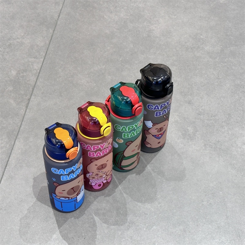 750ml 귀여운 만화 카피바라 물병 누출 방지 플라스 - Travel Accessories Bottles 리뷰 및 가격