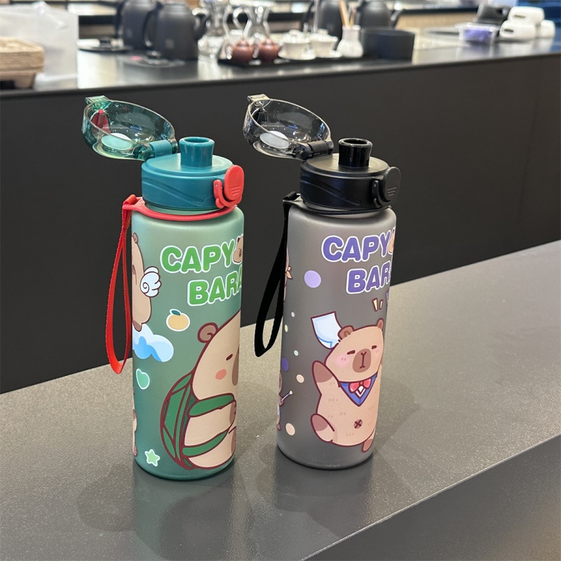 750ml 귀여운 만화 카피바라 물병 누출 방지 플라스 - Travel Accessories Bottles 리뷰 및 가격