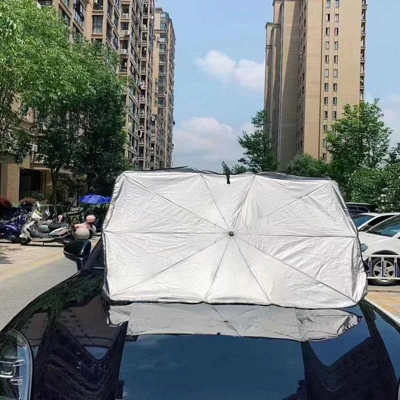 접이식 자동차 앞유리 차양 우산, 실버 접착제 UV 차 - Travel Accessories Car 리뷰 및 가격